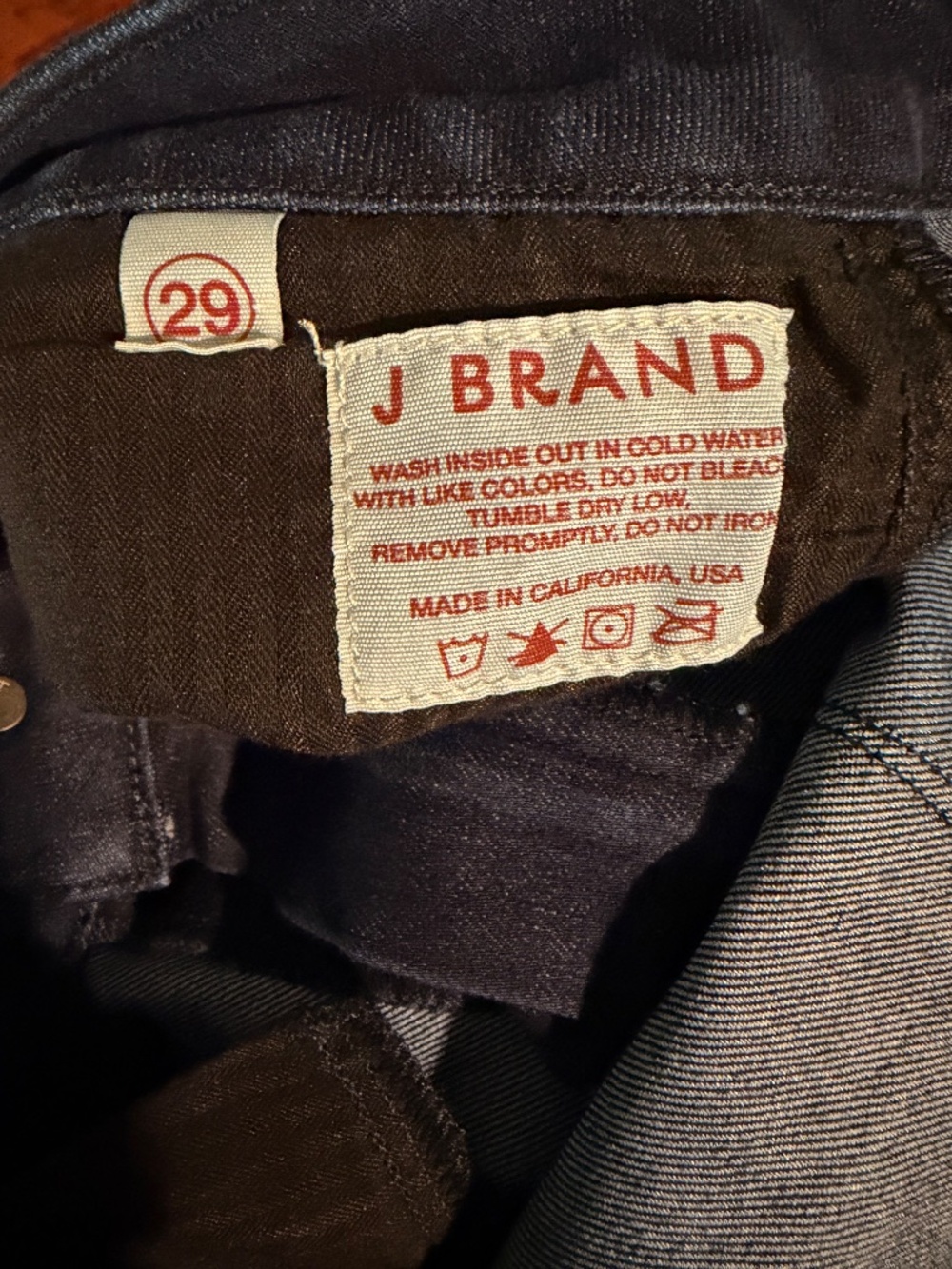 J Brand High Waisted Flare Jeans with prominent cuff at hem. - Picture 5 of 5